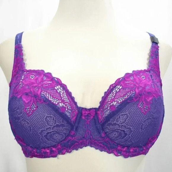 36D Paramour 115946 by Felina Madison UW Bra Purple NW - Picture 7 of 11